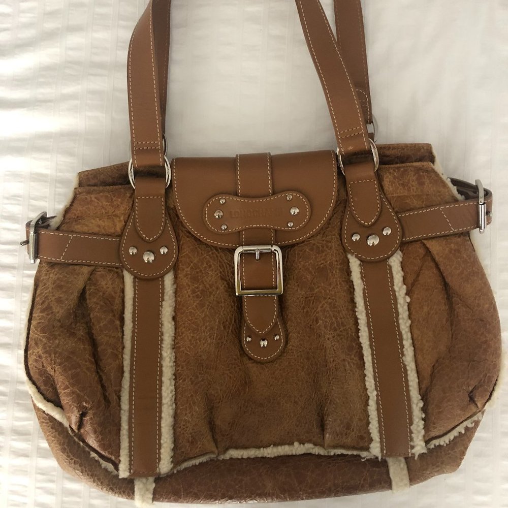 Longchamp - Leather/Sheepskin - Camel